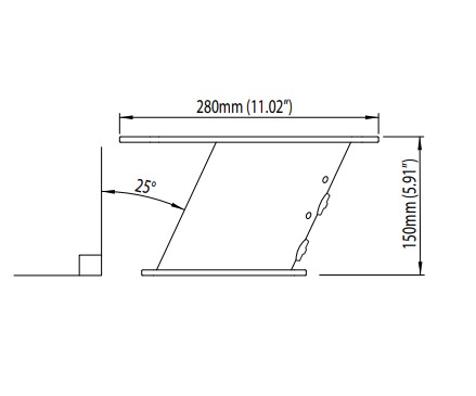 Power Tower Aluminium Scanstrut inclinaison